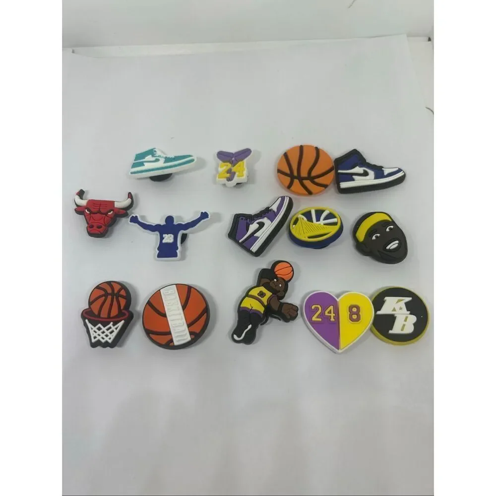 Set of 14 Basketball Shoe Charms / Bag Charms – NBA, Sneakers & Hoops